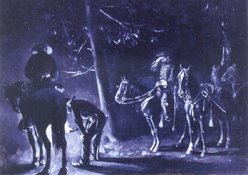 William Henry Shelton General Duke Searching for Tracks Spain oil painting art